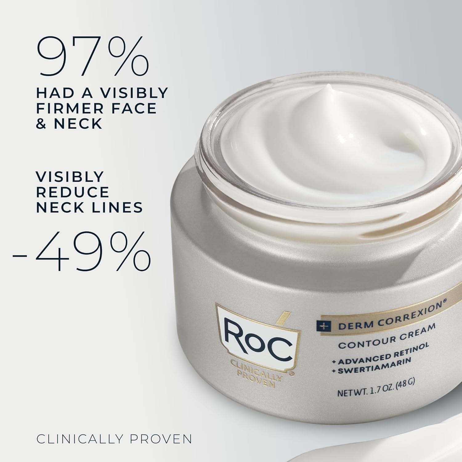 RoC etiqueta con lista de ingredientes destacando retinol y ácido hialurónico