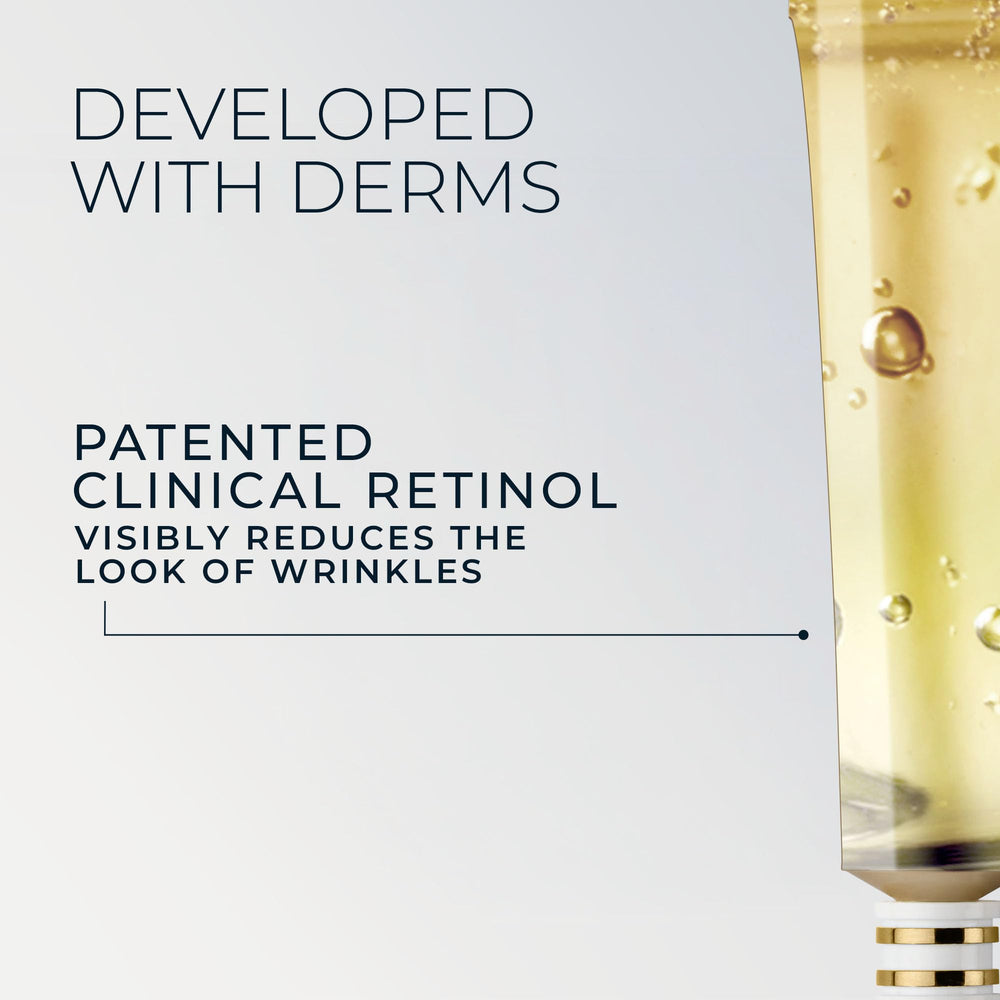 RoC etiqueta con ingredientes clave retinol clínico y ácido hialurónico