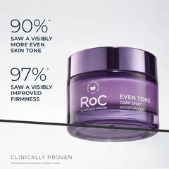 RoC frasco abierto con crema indicando cantidad utilizable