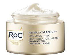 RoC jar front view showing clean packaging and product benefit