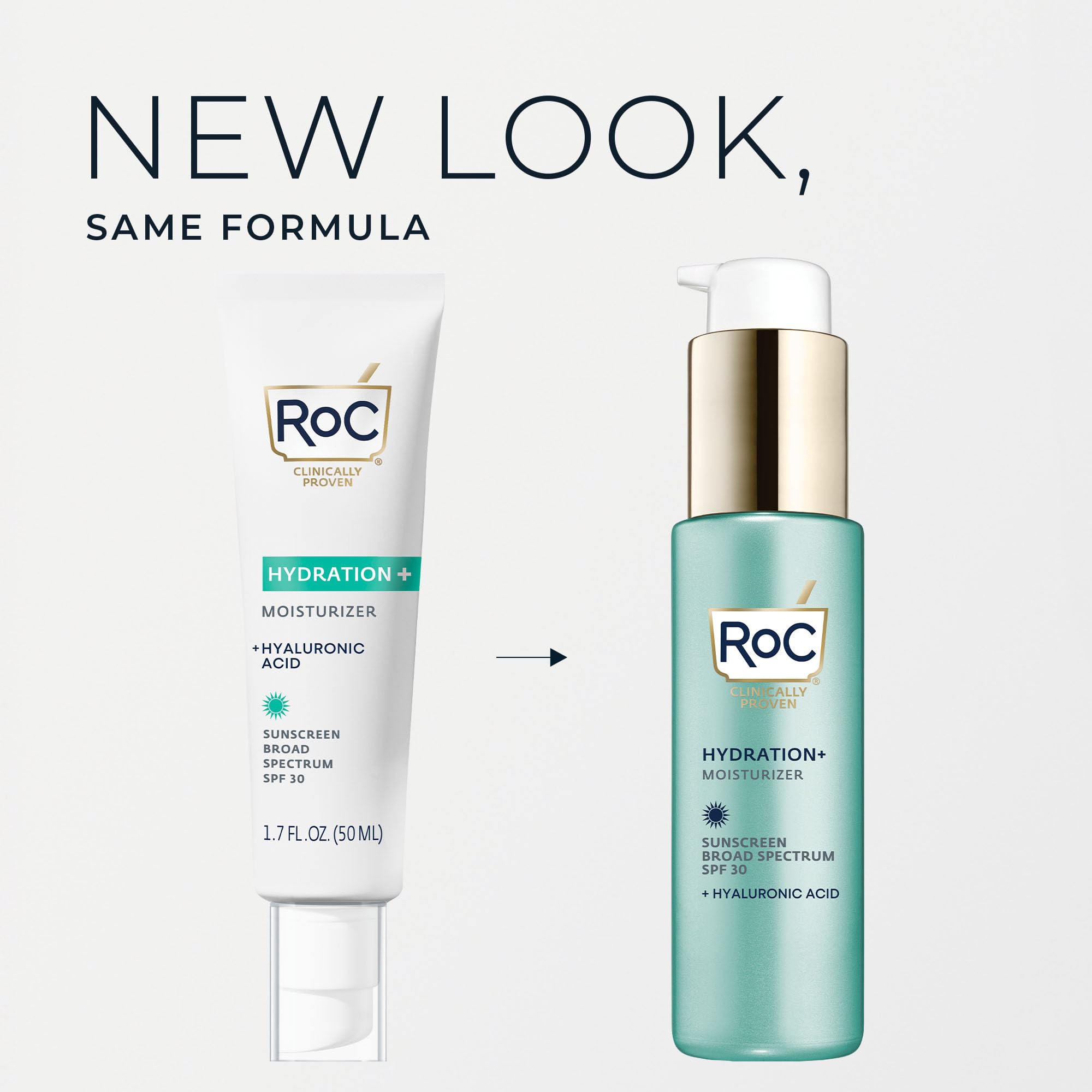 RoC textura cremosa mostrando hidratación ligera y rápida absorción