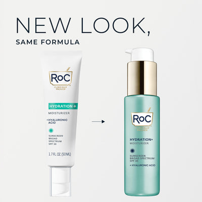 RoC textura cremosa mostrando hidratación ligera y rápida absorción