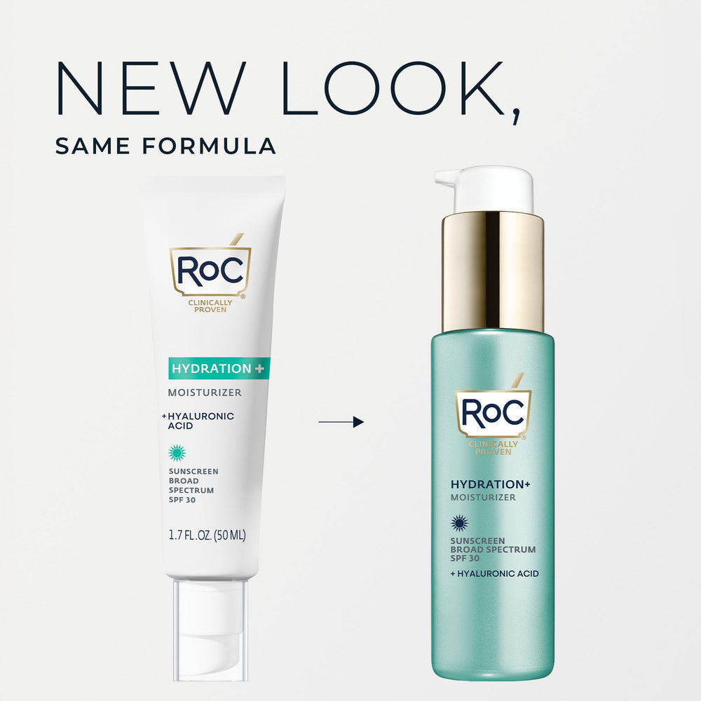 RoC textura cremosa mostrando hidratación ligera y rápida absorción