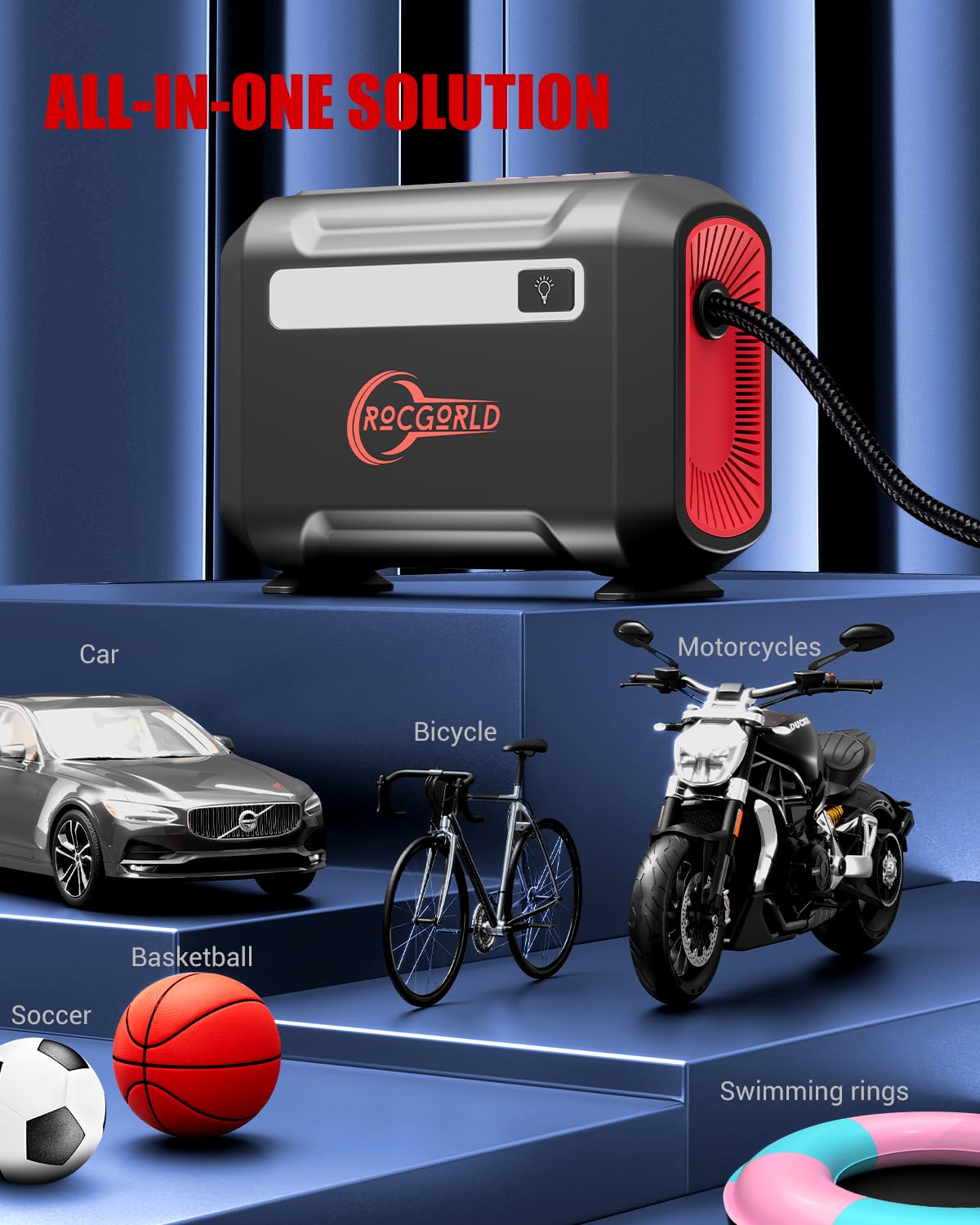 ROCGORLD R8 guardado en bolsa de transporte para traslado fácil