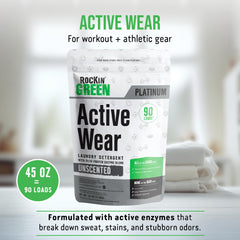 Rockin' Green etiqueta con ingredientes y beneficios aptos para piel sensible