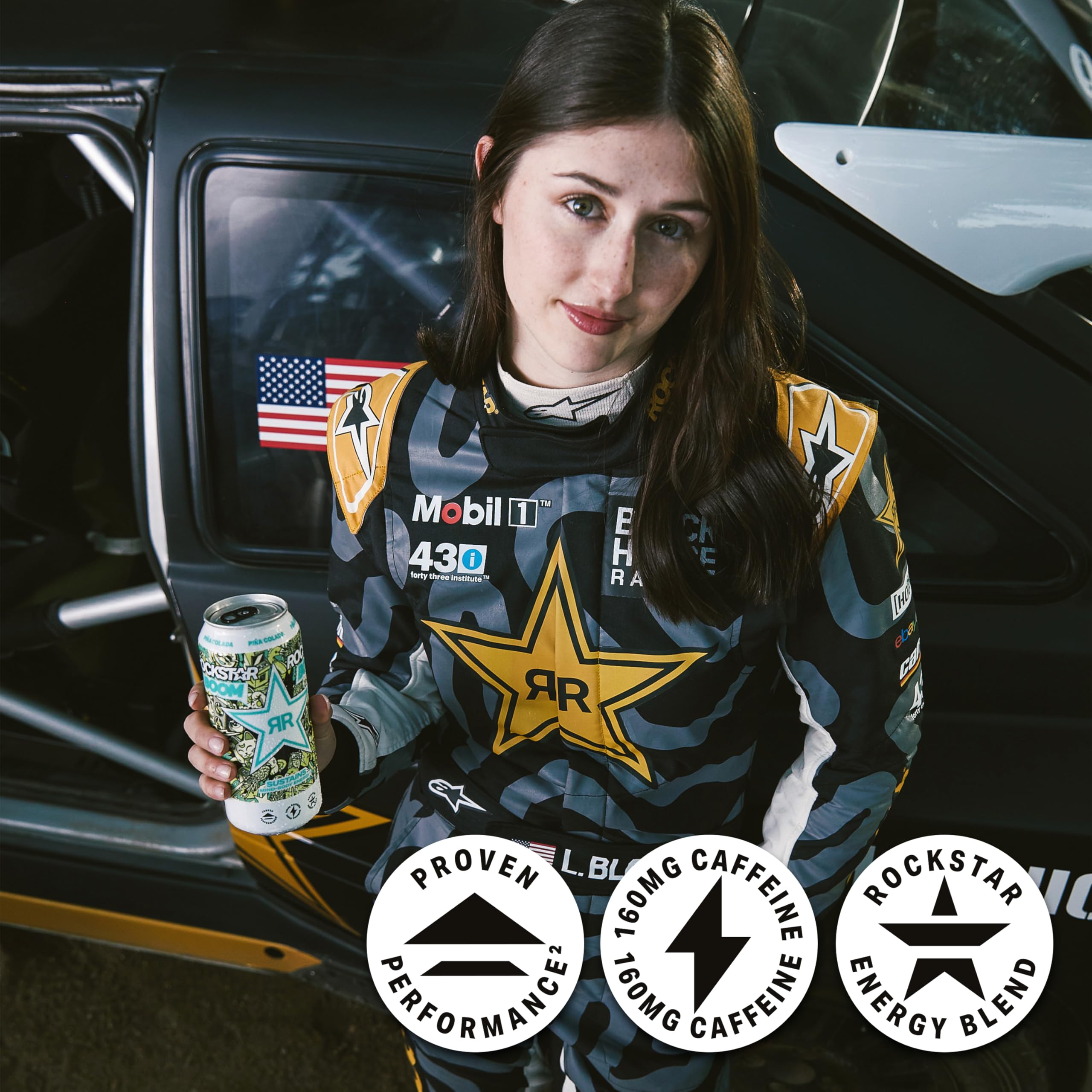 Multiple Rockstar cans chilling in fridge showing convenience and chilled refreshment