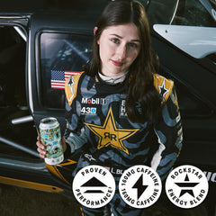 Multiple Rockstar cans chilling in fridge showing convenience and chilled refreshment