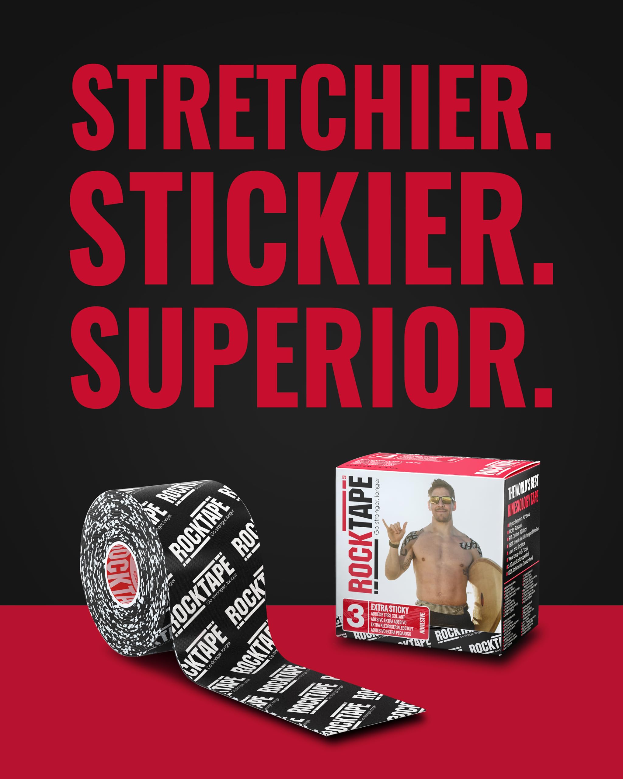 RockTape tiras cortadas a medida mostrando fácil personalización y uso