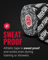 RockTape aplicado en hombro de atleta demostrando soporte y movilidad