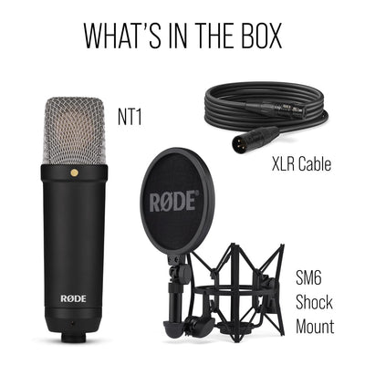RØDE NT1 packaging with warranty card showing durable product support