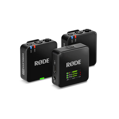 RØDE Wireless GO III front view showing receiver and transmitters for versatile capture