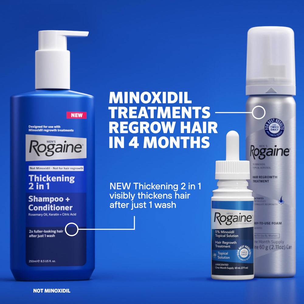 Rogaine colocada en baño, integración discreta en la rutina diaria