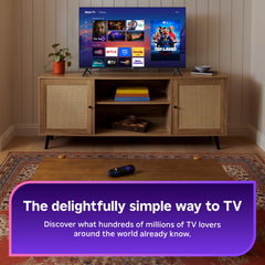Roku QLED panel close-up highlighting rich color and sharper contrast benefits