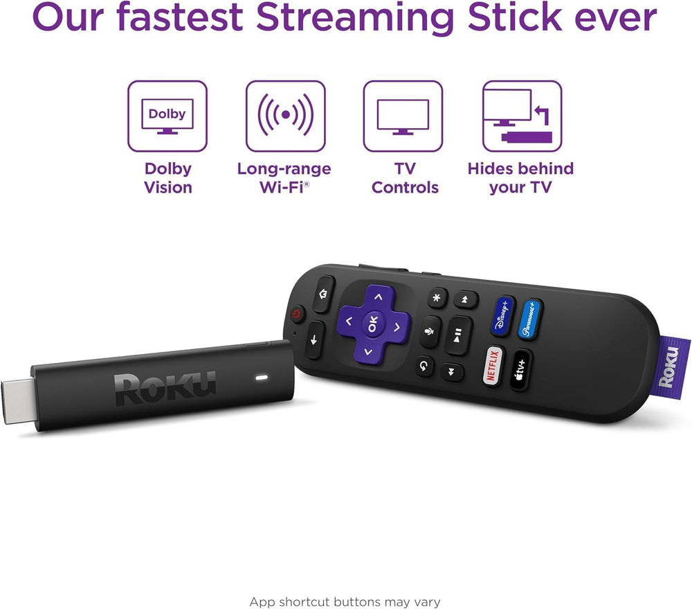 Roku streaming stick 4K con mando por voz que facilita búsquedas rápidas