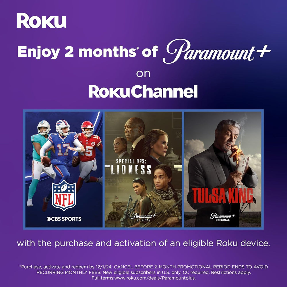 Roku streaming stick 4K en uso desde el sofá con interfaz de apps visible