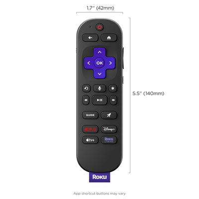 Roku voice remote pro on couch next to streaming TV for relaxed usage benefit