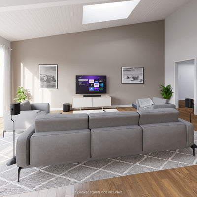 Roku speaker rear connection panel for easy wireless setup