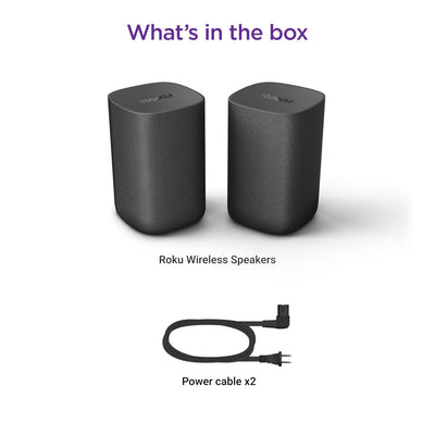 Roku product box and label showing compatibility and features