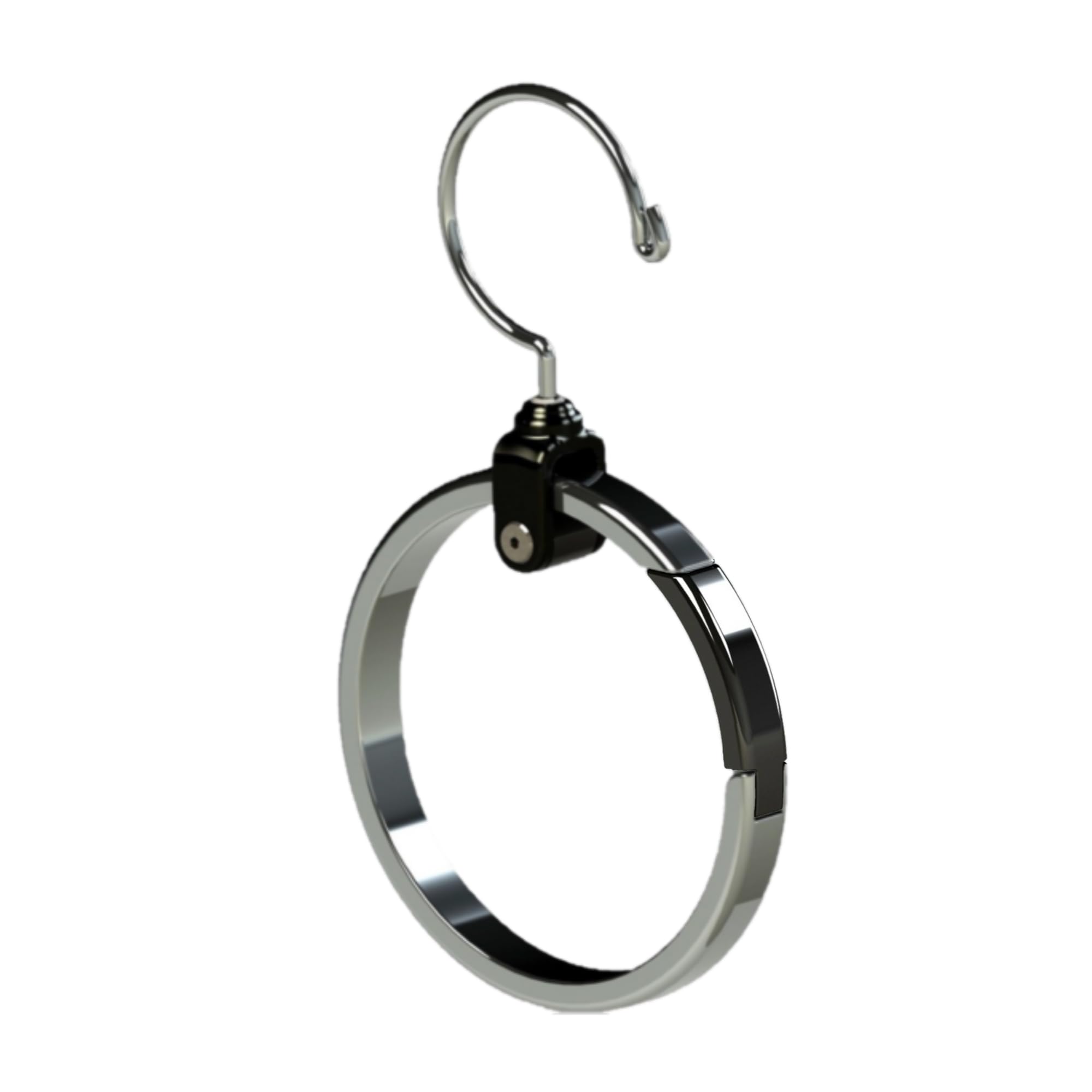 Rolly Hanger en uso dentro de armario organizando bolsos y cinturones
