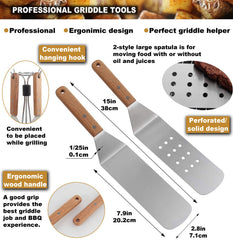 ROMANTICIST close-up of stainless steel spatula head showing sturdy edge for precise flipping benefit strength