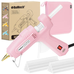 ROMECH pistola frontal rosa mostrando diseño ergonómico y control dual