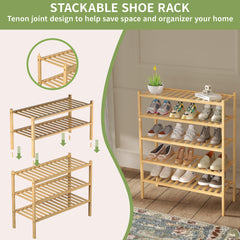 ROMGUAR CRAFT estantería en entrada con varios pares de zapatos organizados