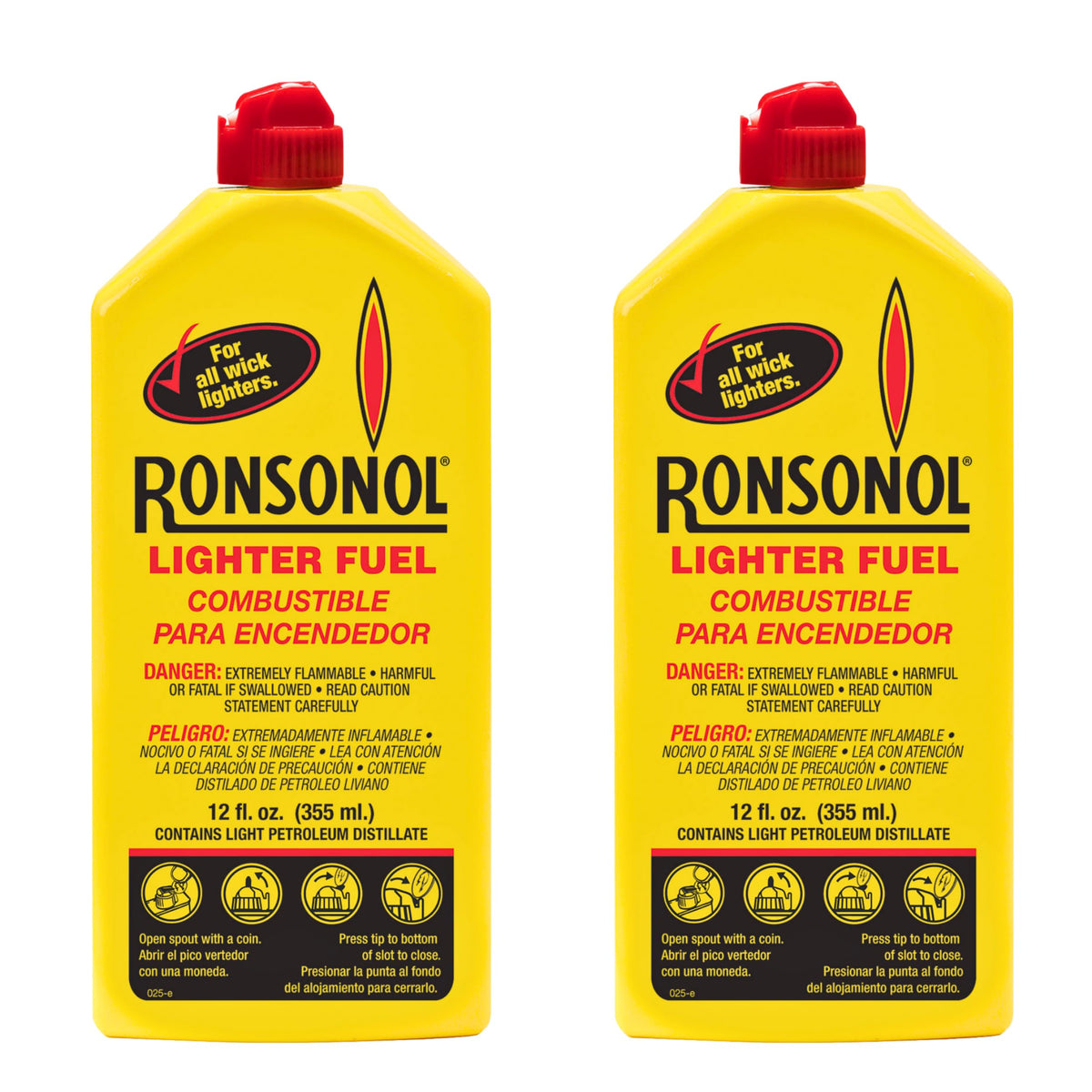 Ronson front packaging showing two 12 oz bottles and brand clarity