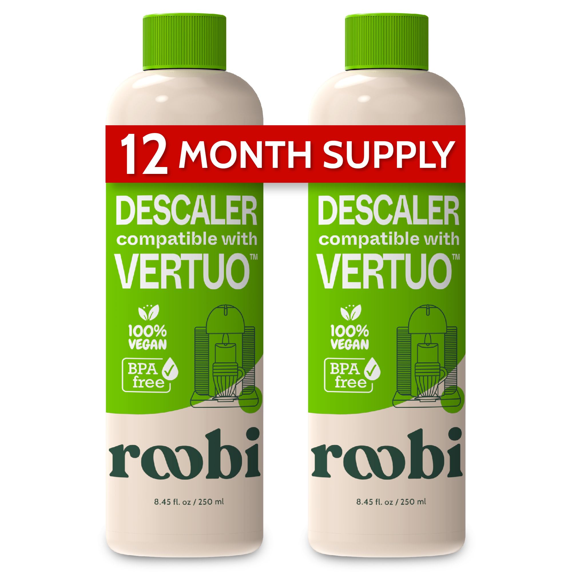 Roobi botella frontal mostrando el envase y beneficios de limpieza