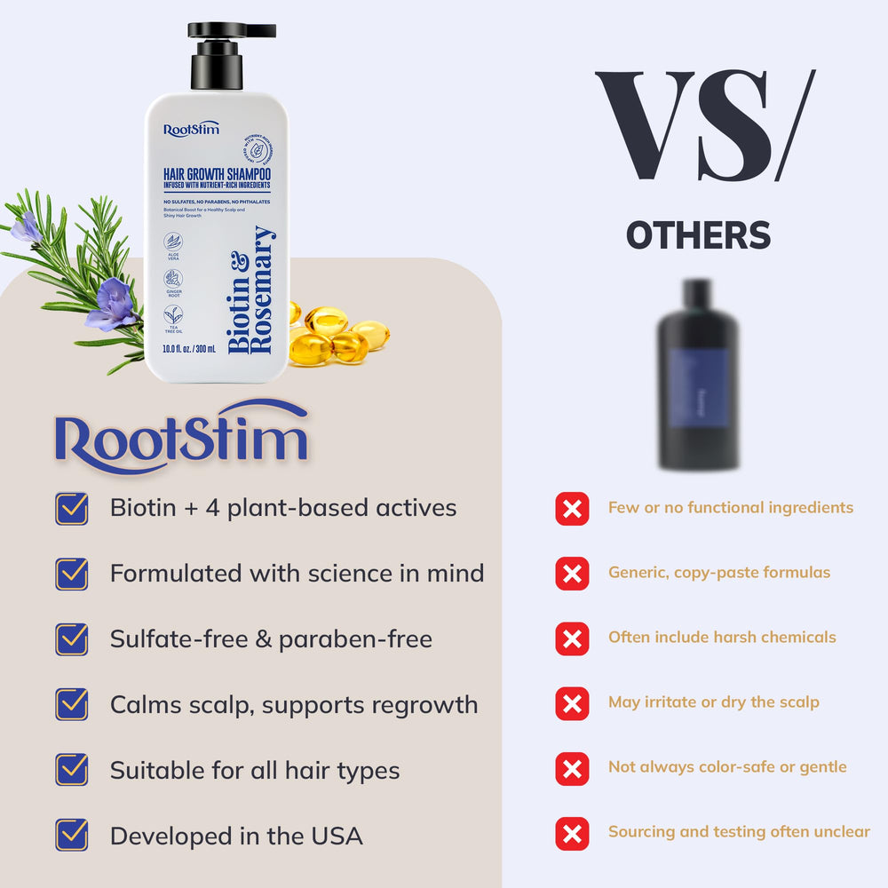 RootStim cabello con brillo tras uso que muestra suavidad y apariencia saludable