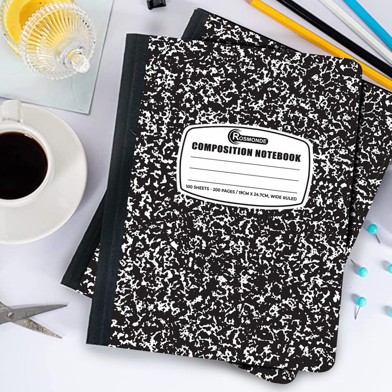 Rosmonde cuaderno en ambiente de estudio, estilo y funcionalidad