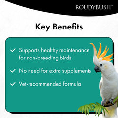 RoudyBush pellets servidos en comedero que facilitan alimentación ordenada