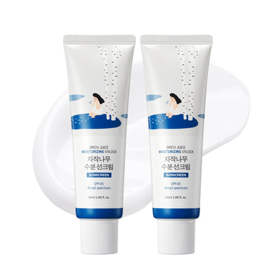 ROUND LAB front packaging showing two-pack and SPF 45 for convenient protection