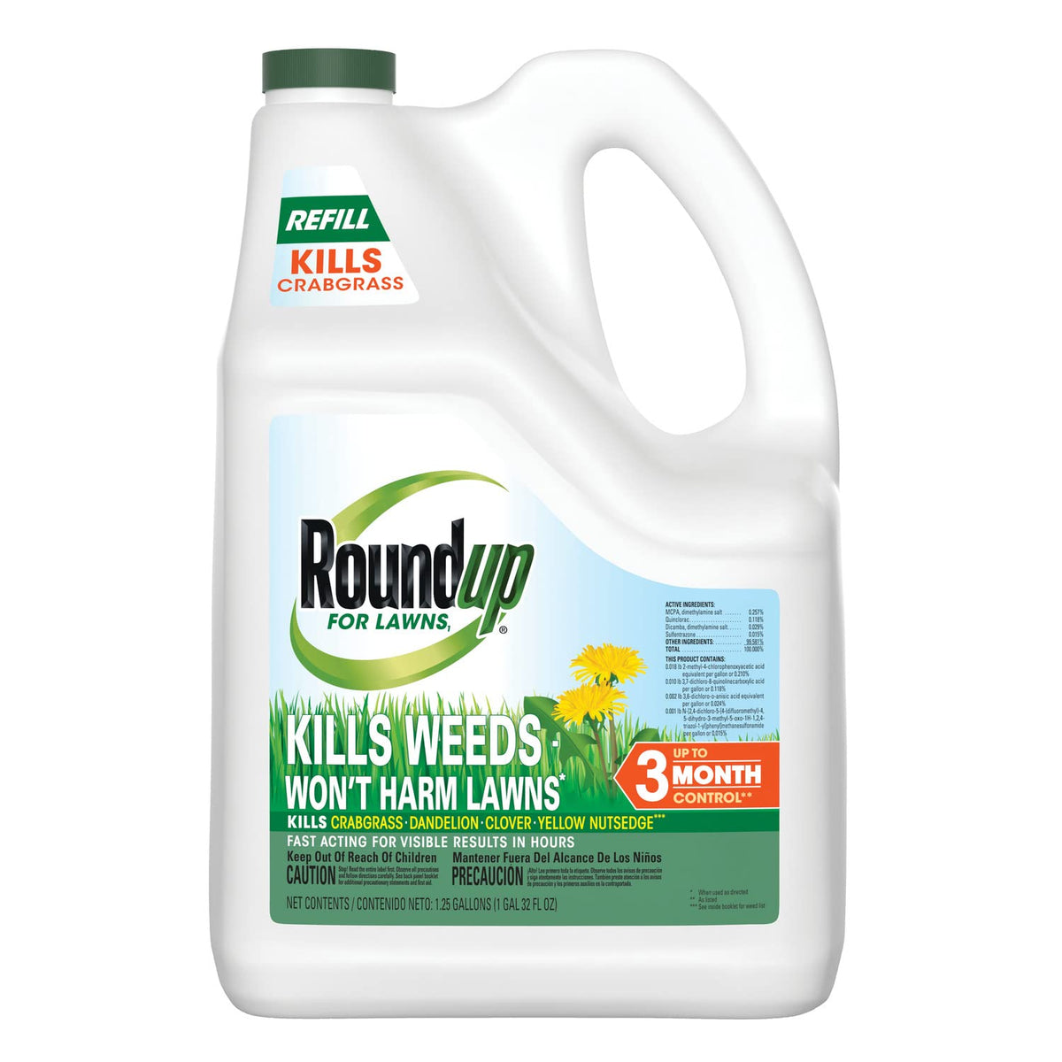 Roundup frasco frontal mostrando etiqueta y uso seguro