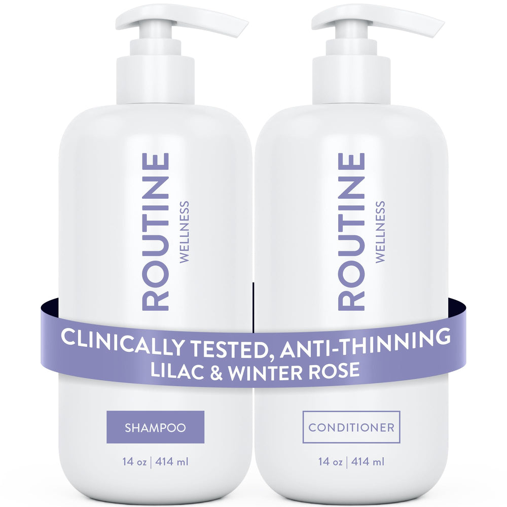 Routine Wellness frontal del envase Lilac & Winter Rose mostrando efecto voluminizador