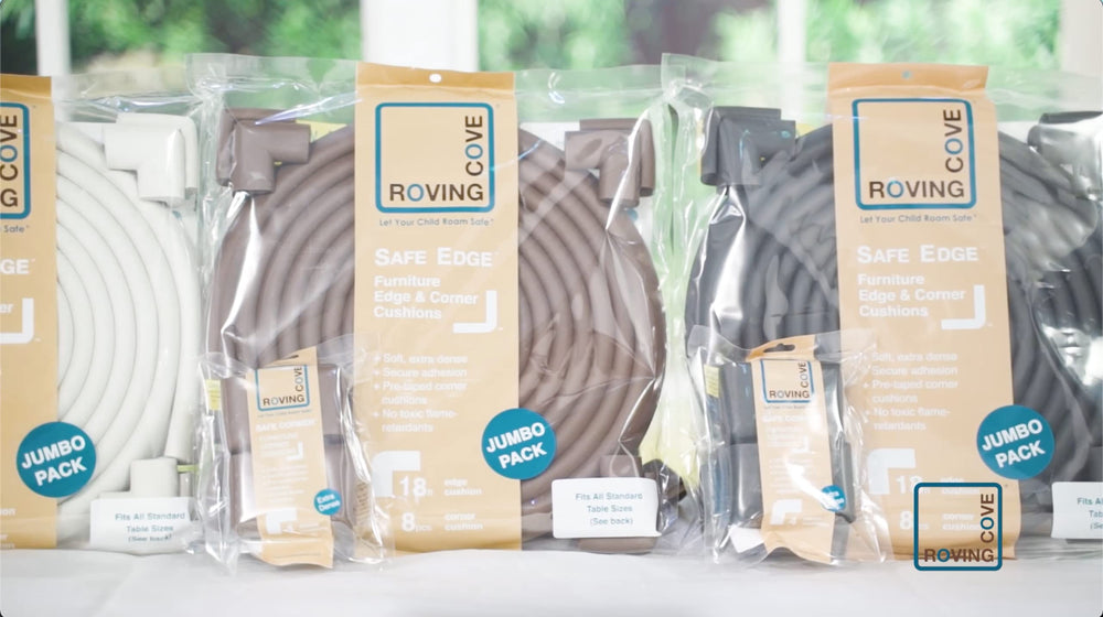 Roving Cove ambiente familiar con bebé interactuando seguro alrededor del mueble