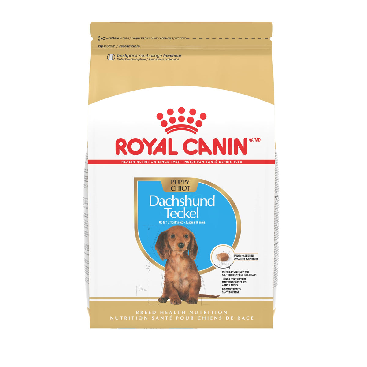 ROYAL CANIN empaque frontal del producto mostrando beneficios específicos