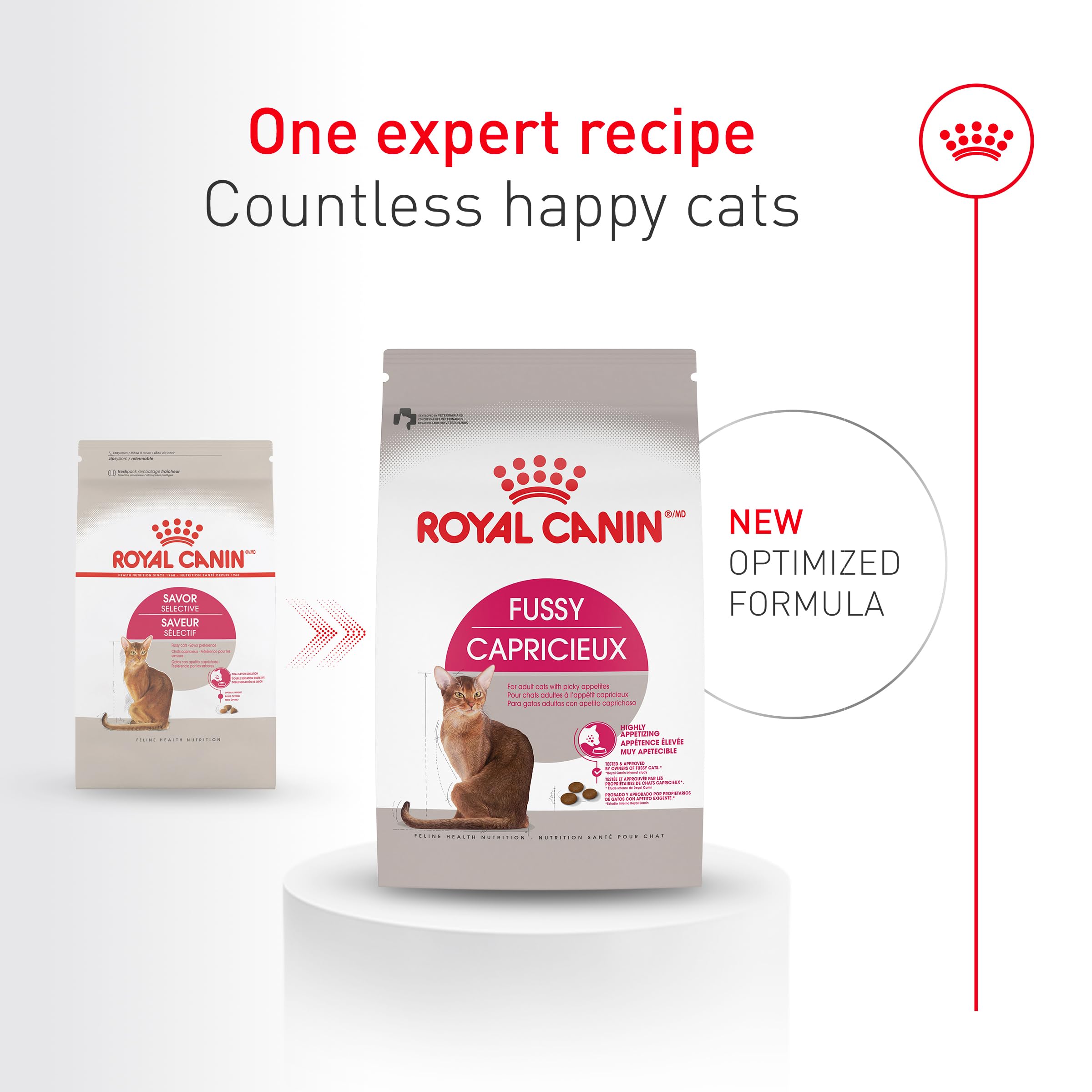ROYAL CANIN primer plano de croqueta que muestra textura apetitosa