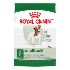 ROYAL CANIN bolsa frontal mostrando el formato de 4 lb y beneficios para perros pequeños