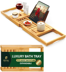 ROYAL CRAFT WOOD bandeja frontal mostrando accesorios organizada y elegante