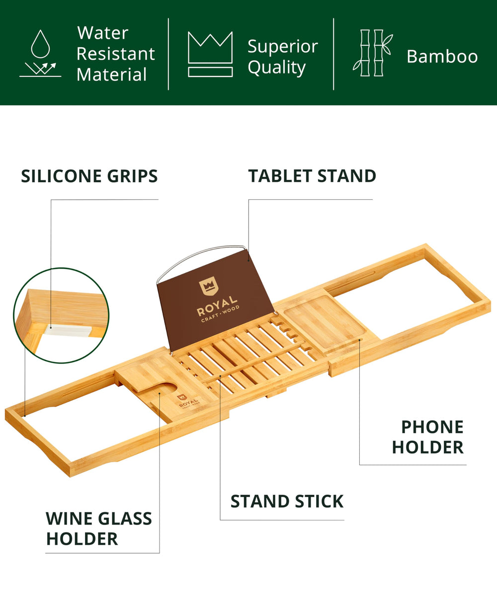 ROYAL CRAFT WOOD bandeja plegada ocupando poco espacio y fácil de guardar