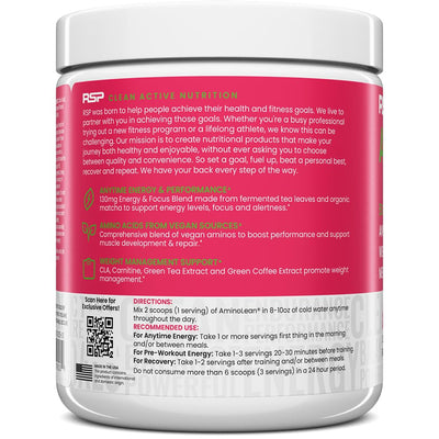 RSP NUTRITION tub on gym bench illustrating pre-workout readiness
