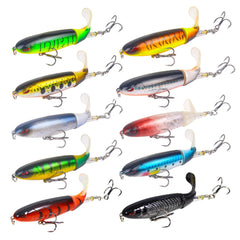 RTGSE vista frontal del empaque con 10 señuelos listos para pesca