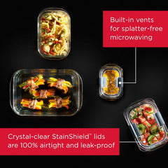 Rubbermaid Brilliance open container with food visible for easy identification