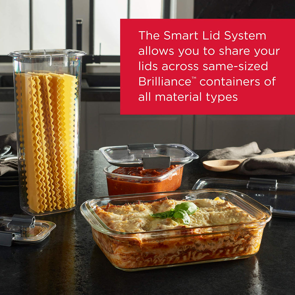 Rubbermaid Brilliance glass base in oven demonstrating high-heat capability