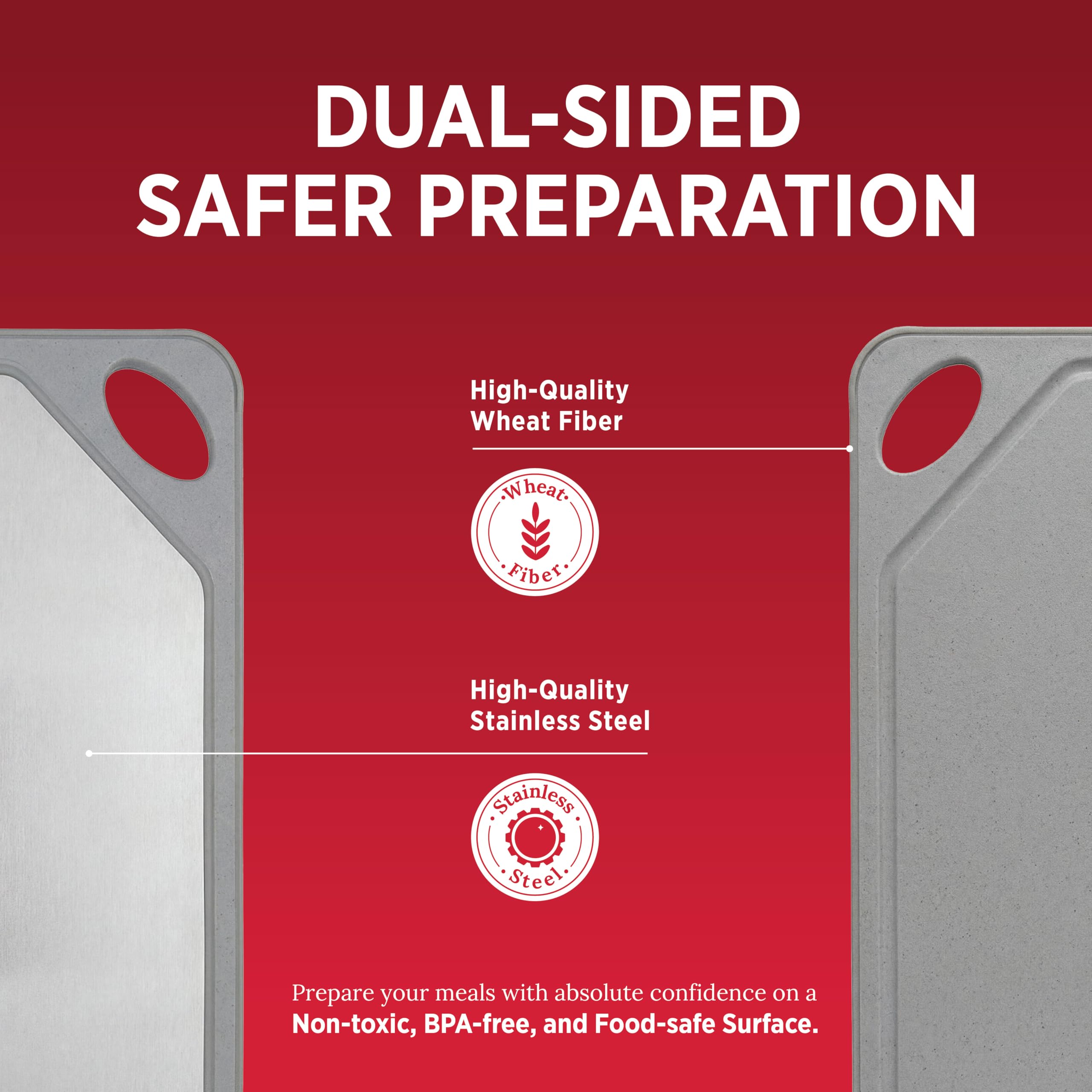 Rubbermaid primer plano de cara fibra de trigo, protege filo del cuchillo