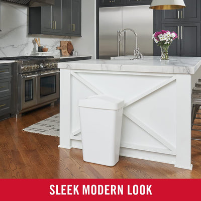 Rubbermaid side profile highlights slim fit that saves floor space in tight areas