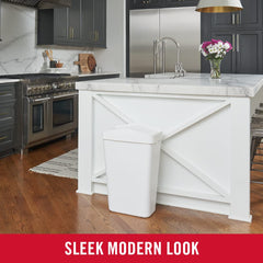 Rubbermaid side profile highlights slim fit that saves floor space in tight areas