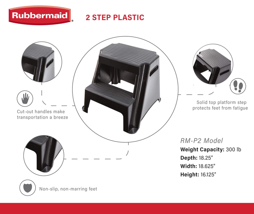 Rubbermaid close-up of top platform texture providing improved traction