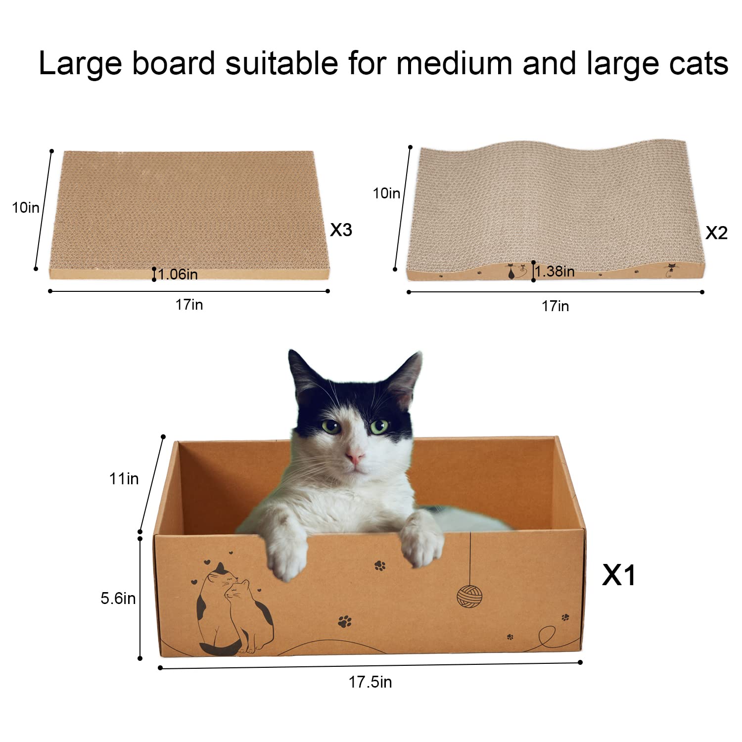 RUBMEOW gato usando el rascador, protege muebles y satisface conducta natural