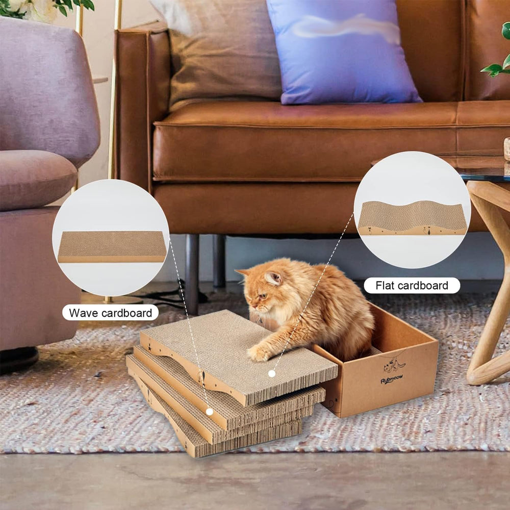 RUBMEOW paneles reversibles colocados dentro de la caja, duplican la vida útil del producto